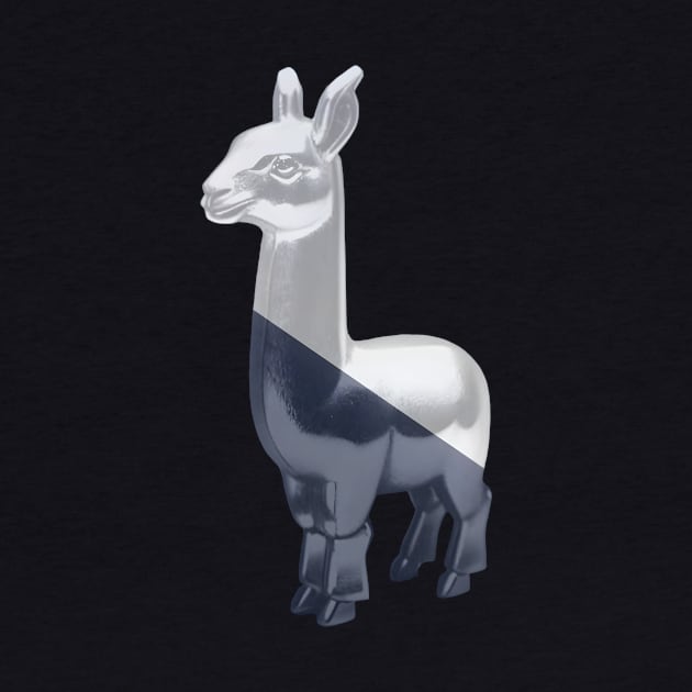 cool llama (Blue and White) by Geomhectic